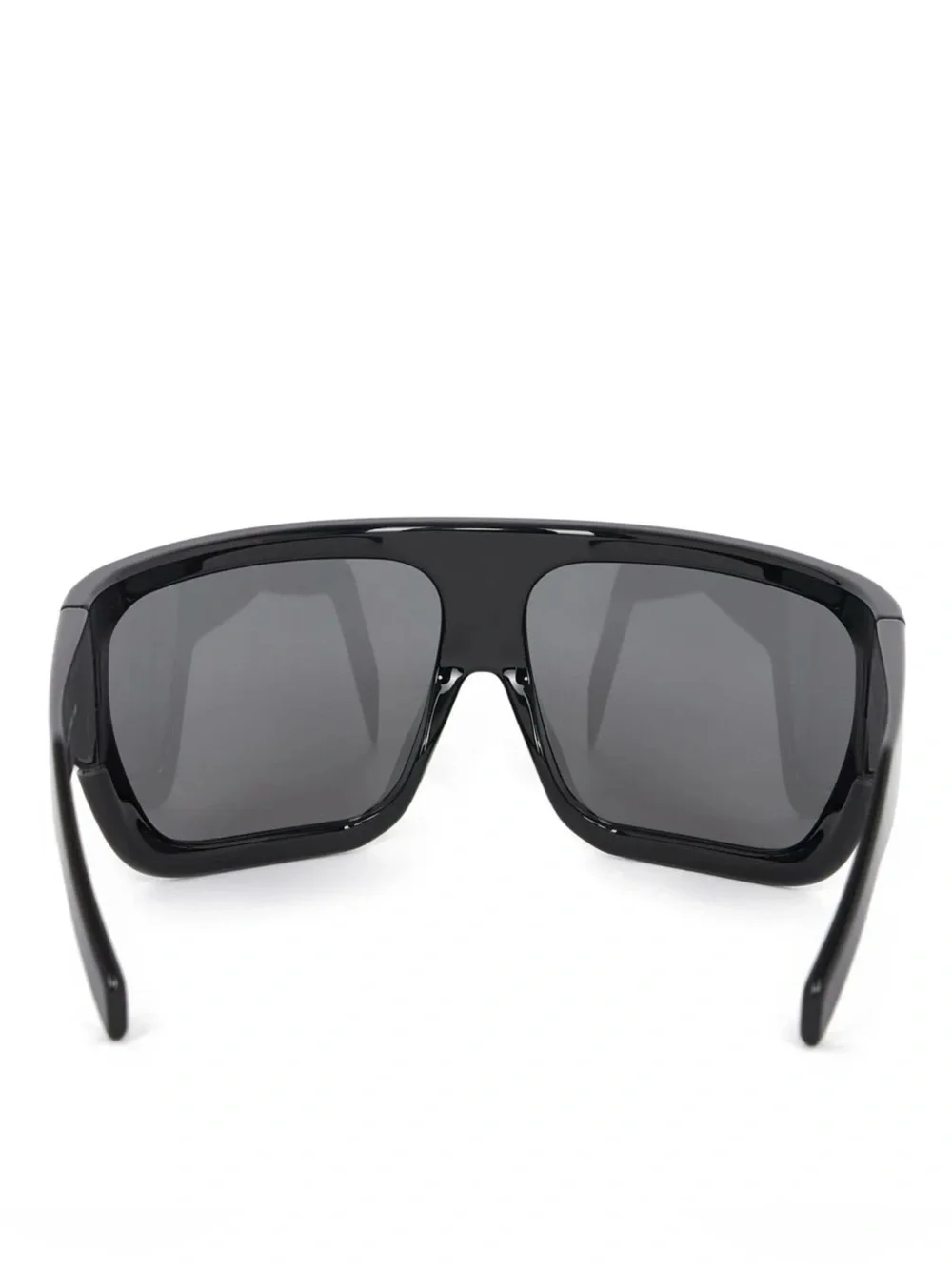 Rick Owens Davis Shield Sunglasses in Glossy Black